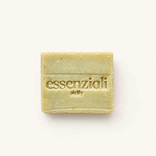 Essenziali Neroli handmade Sicilian soap bar on a cream background